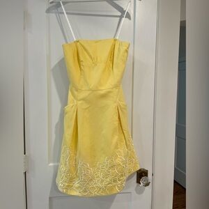 Lilly Pulitzer Size 4 Strapless Yellow Dress EUC